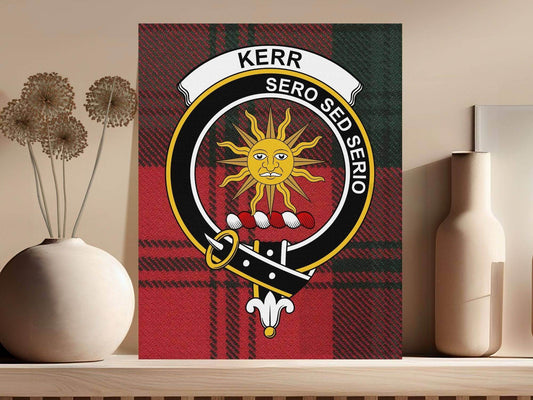 Kerr Scottish Tartan Crest Canvas - Celtic Ancestry Gifts