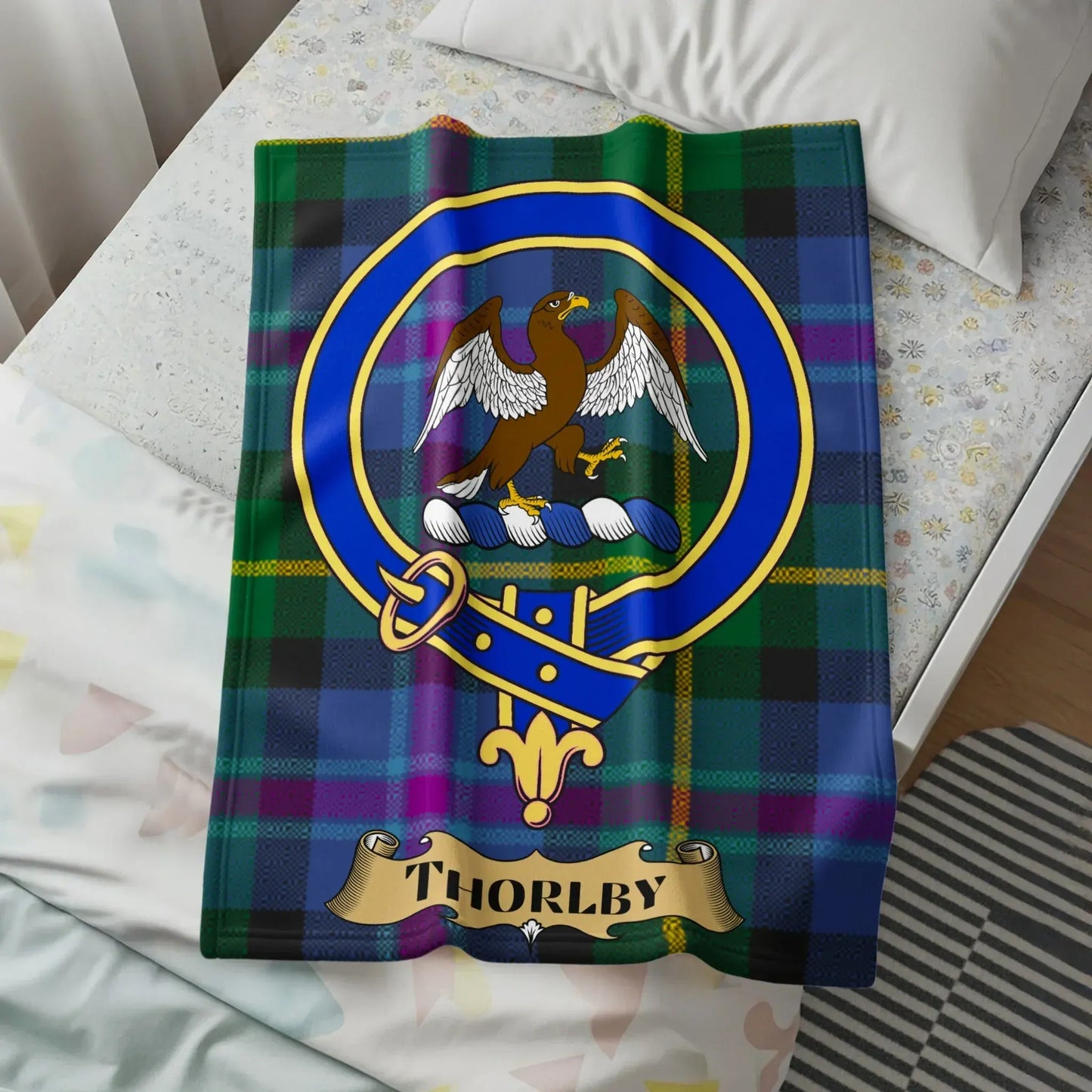 Thorlby Plaid Crest Decor for Cozy Living Spaces product