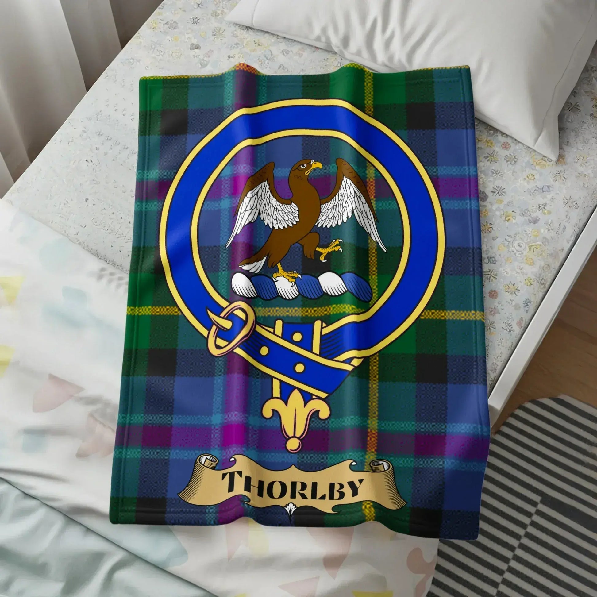 Thorlby Plaid Crest Decor for Cozy Living Spaces product