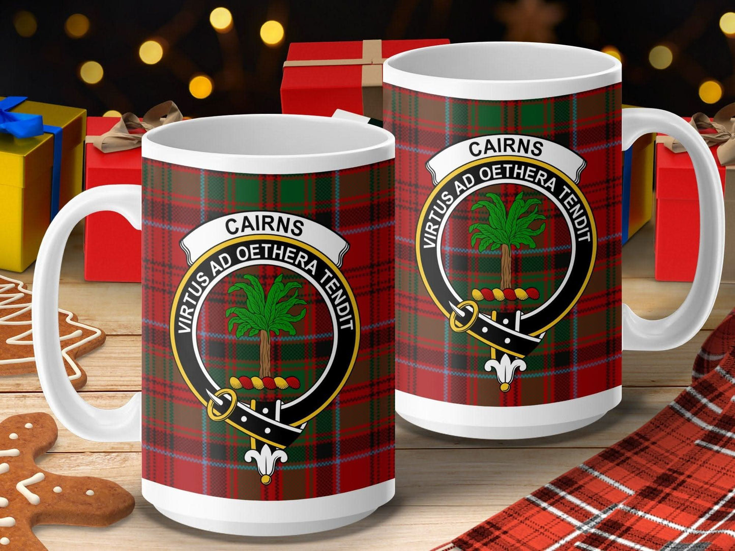 Cairns Virtus Ad Oethera Tendit Tartan Mug product type