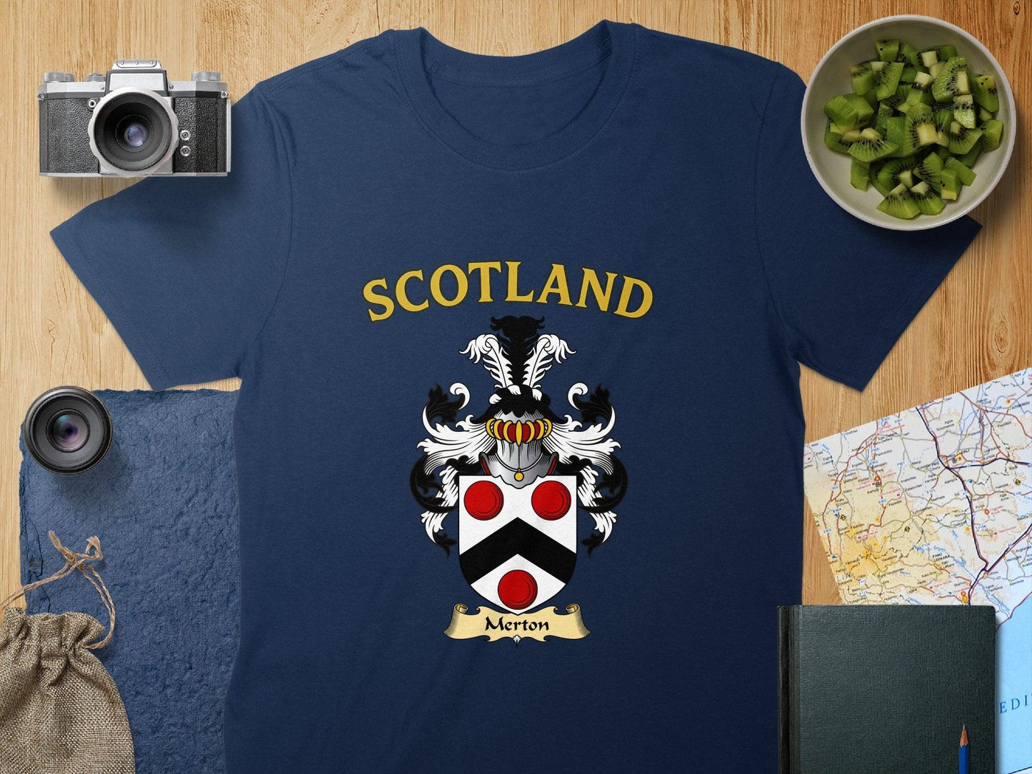 Merton Clan Family Crest Scotland T-Shirts - Celtic Ancestry Gifts