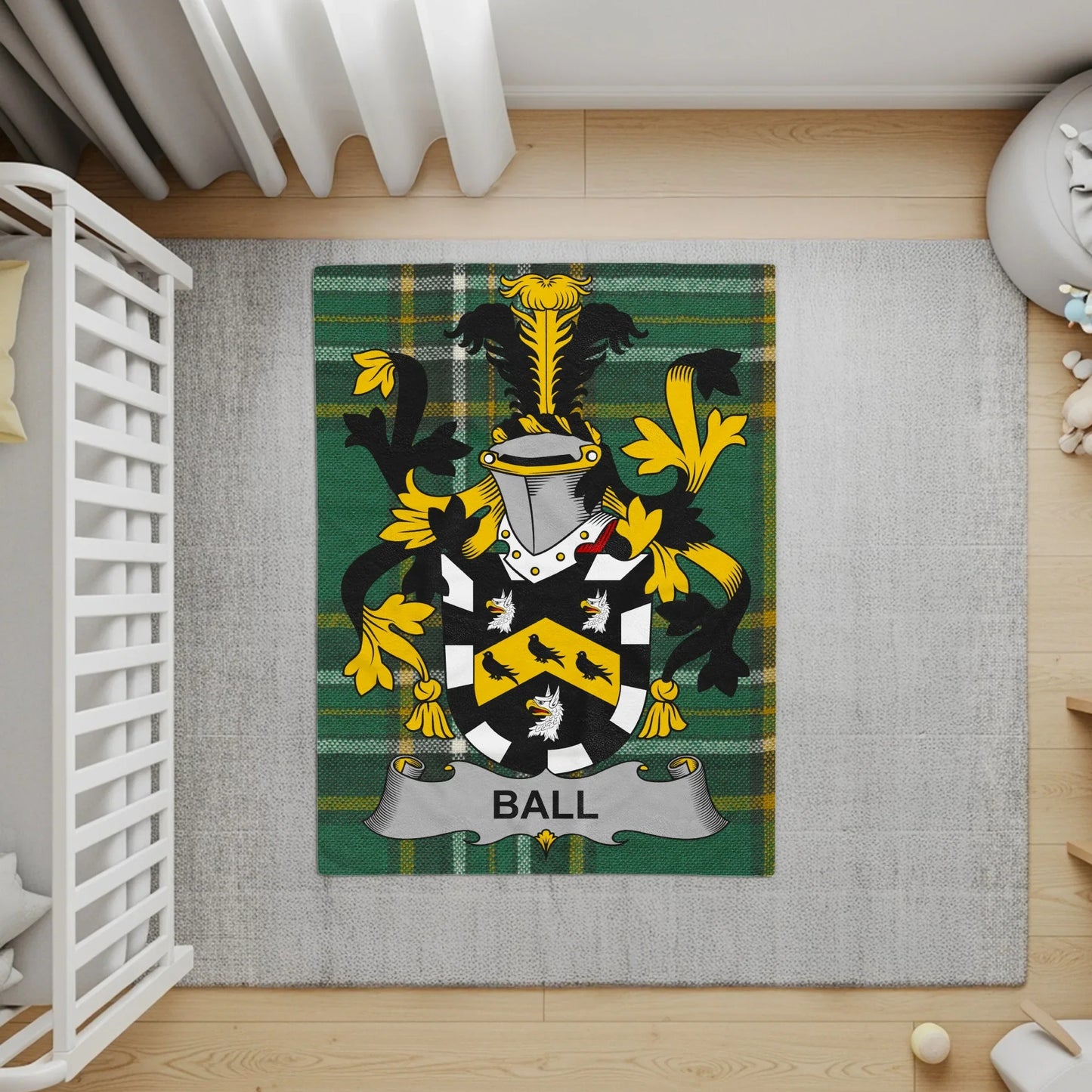 Custom Family Crest Personalized Rug product