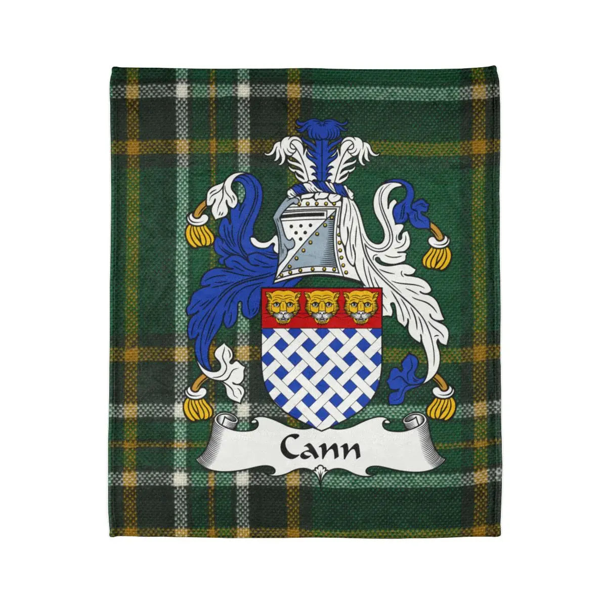 Cann Coat of Arms Tartan Clan Crest Blanket product