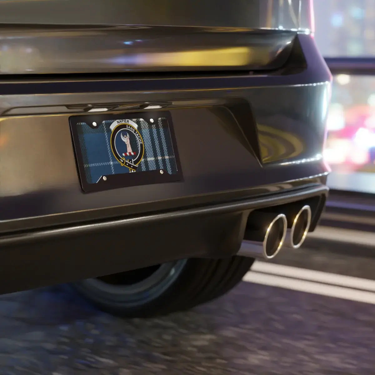 Sleek license plate frame ideal for every auto product
