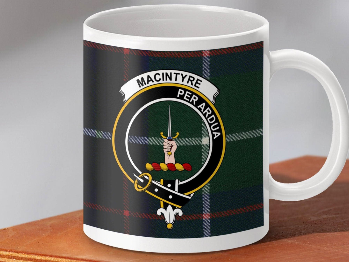 Macintyre Per Ardua Emblem Tartan Mug product