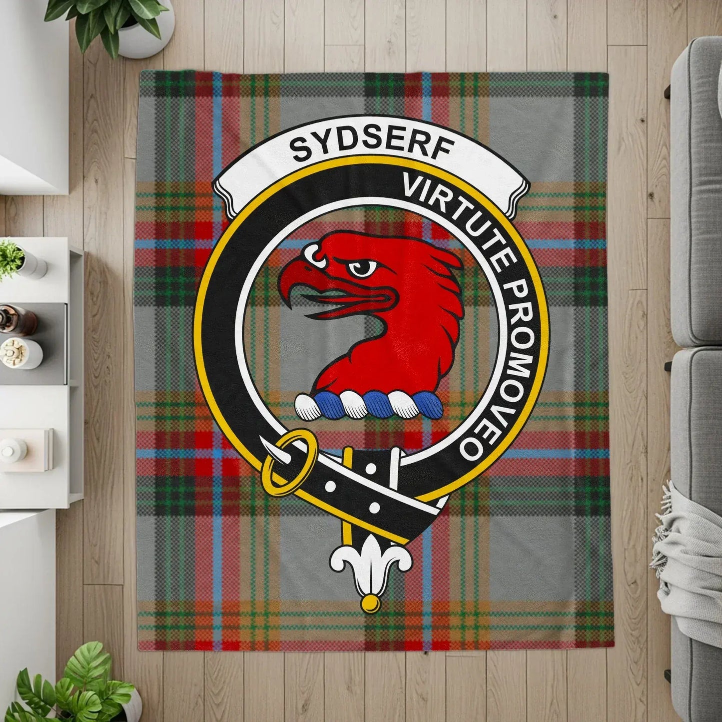 Sydserf Virtute Promoveo Plaid Eagle Blanket product type