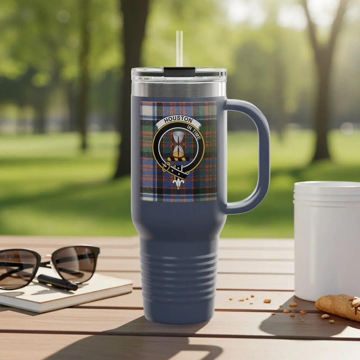 Houston Plaid Design Large Travel Mug product