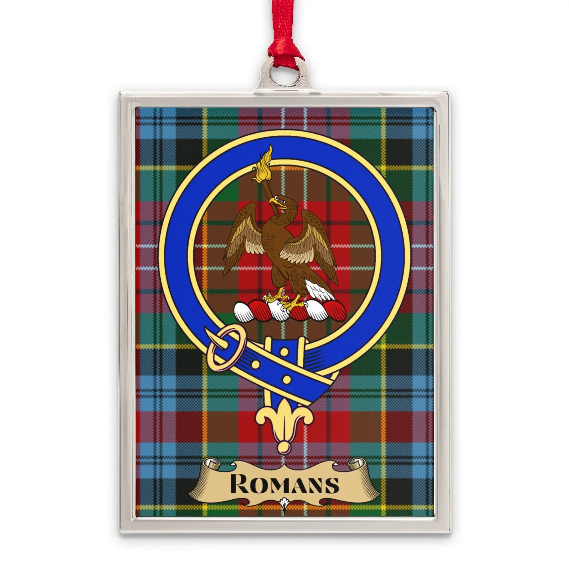 Romans Plaid Pattern Custom Ornament product type