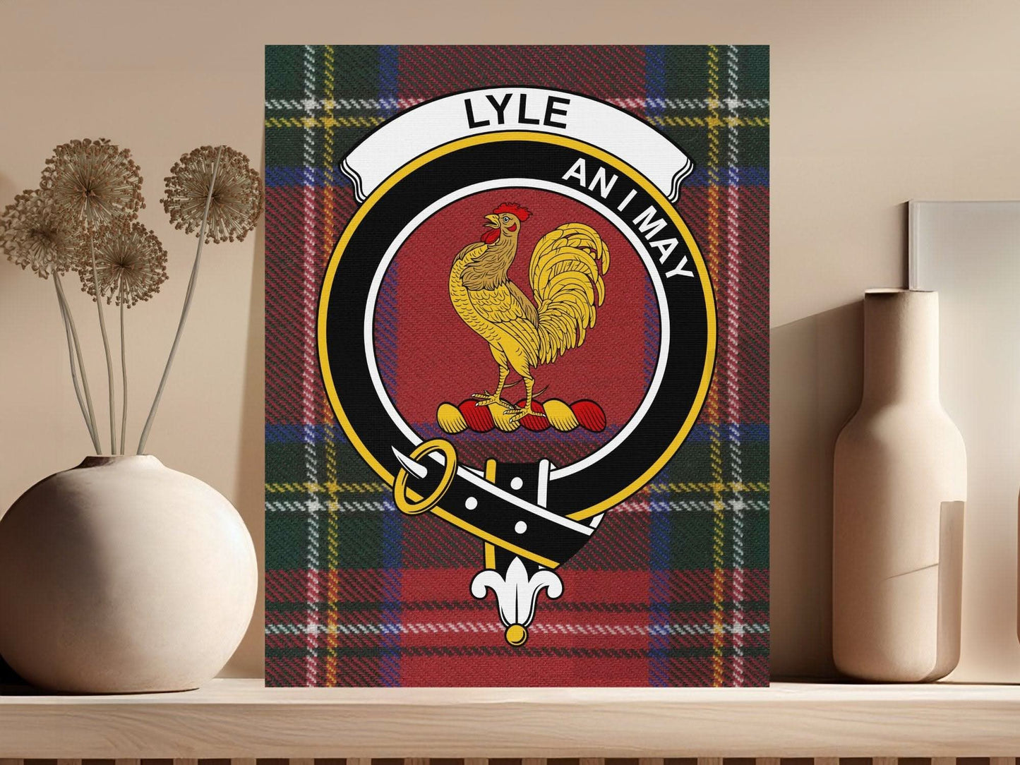 Lyle Scottish Tartan Crest Canvas - Celtic Ancestry Gifts