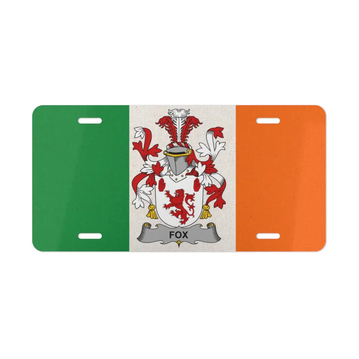 Fox Irish Heraldry Coat of Arms License Plate product