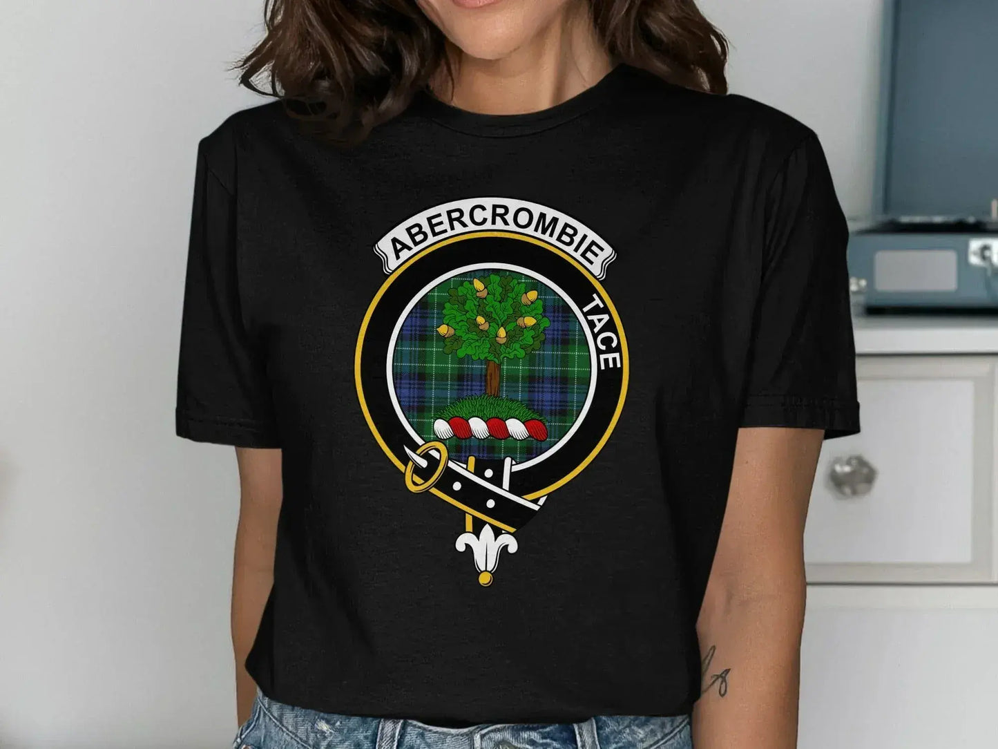 Abercrombie Clan Crest Tartan Scottish Pride T-Shirt Sweatshirt - Celtic Ancestry Gifts