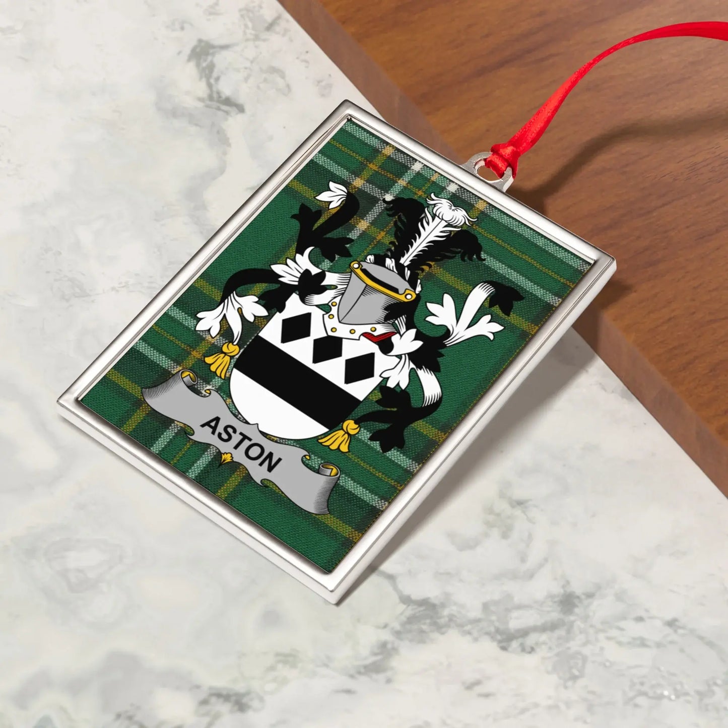 Aston Crest Plaid Ornament for Family Heritage product type