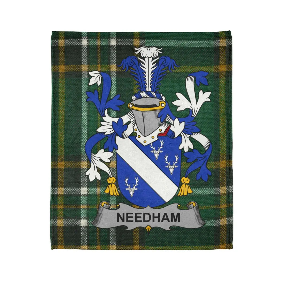 Needham Family Crest Tartan Design Blanket product