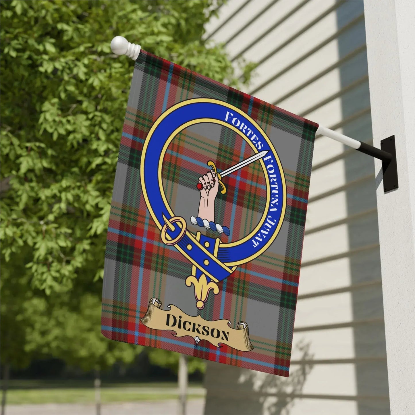 Clan Dickson Family Crest Tartan Plaid House Flag product