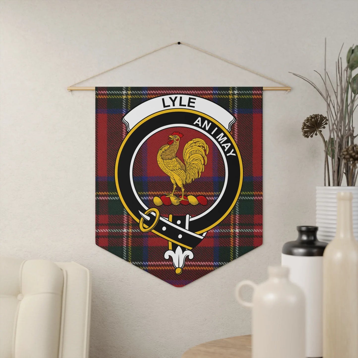 Lyle Ani I May Rooster Coat Of Arms Wall Banner product type