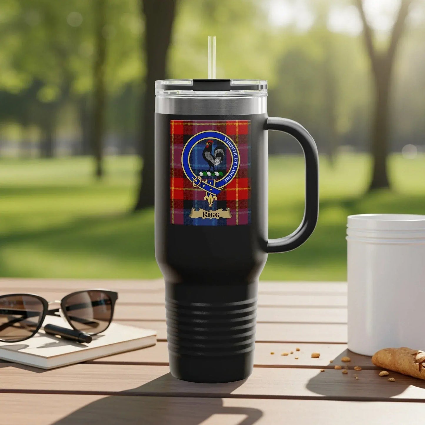 Clan Crest Tartan Design Insulated Travel Mug product