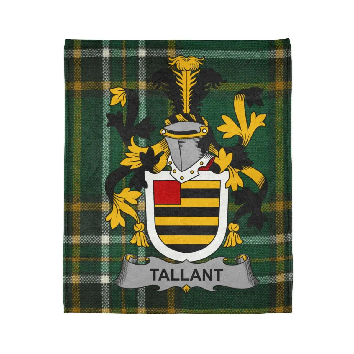 Tallant Tartan Plaid Blanket with Family Crest product type