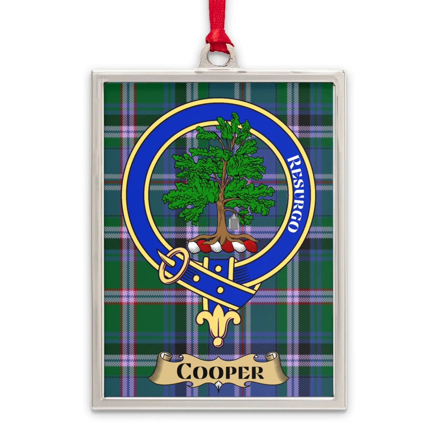 Cooper Coat of Arms Ornament Clan Plaid Decoration product