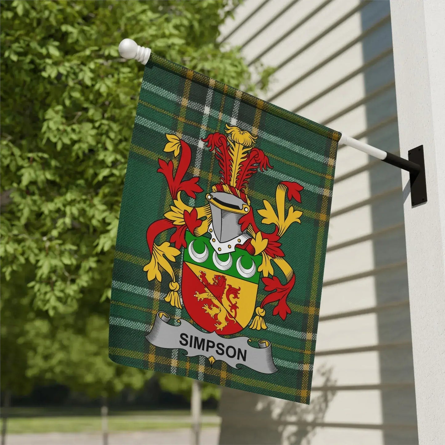 Simpson Family Crest Banner Garden Flag product
