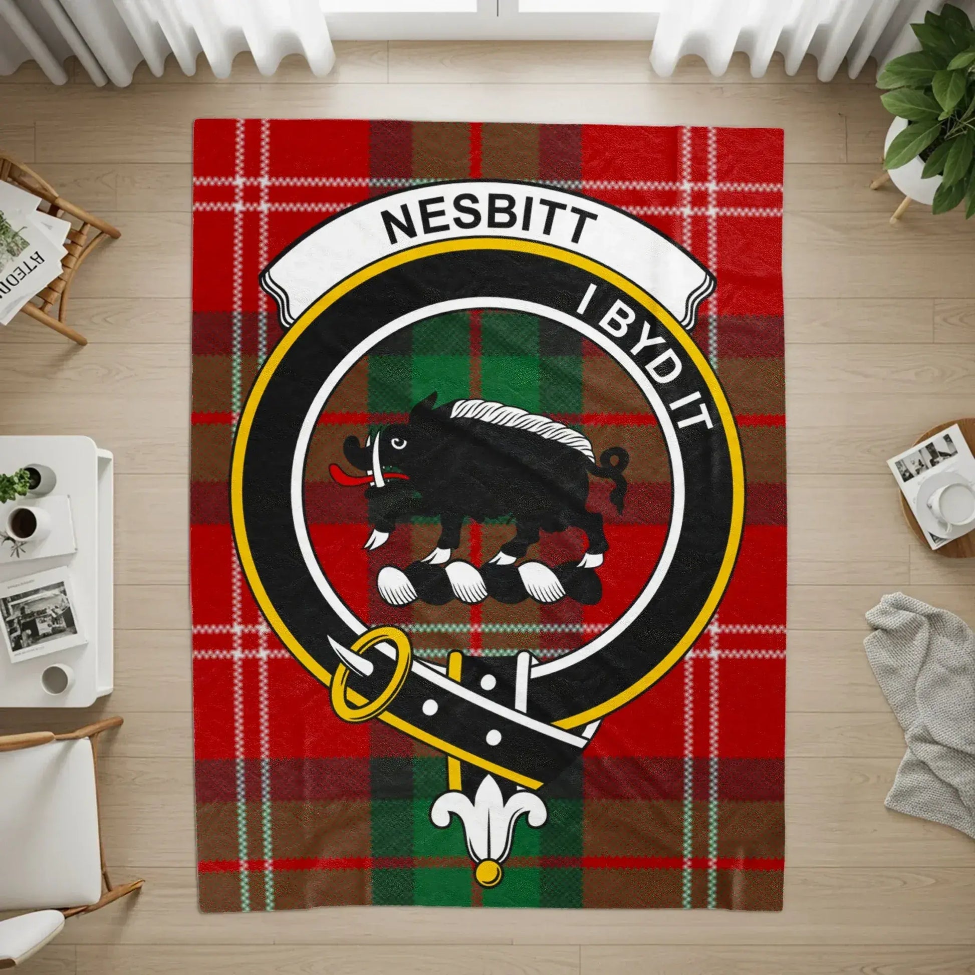 Nesbitt Clan Tartan Blanket Perfect Family Product