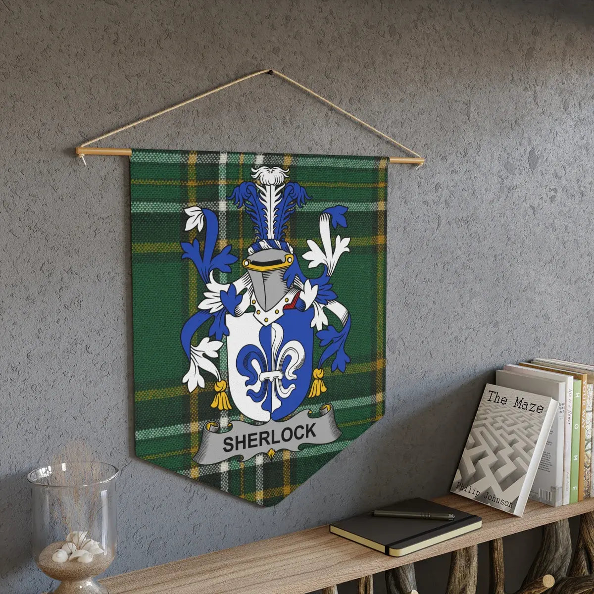 Sherlock Coat of Arms Design Tapestry Wall Hanging product type