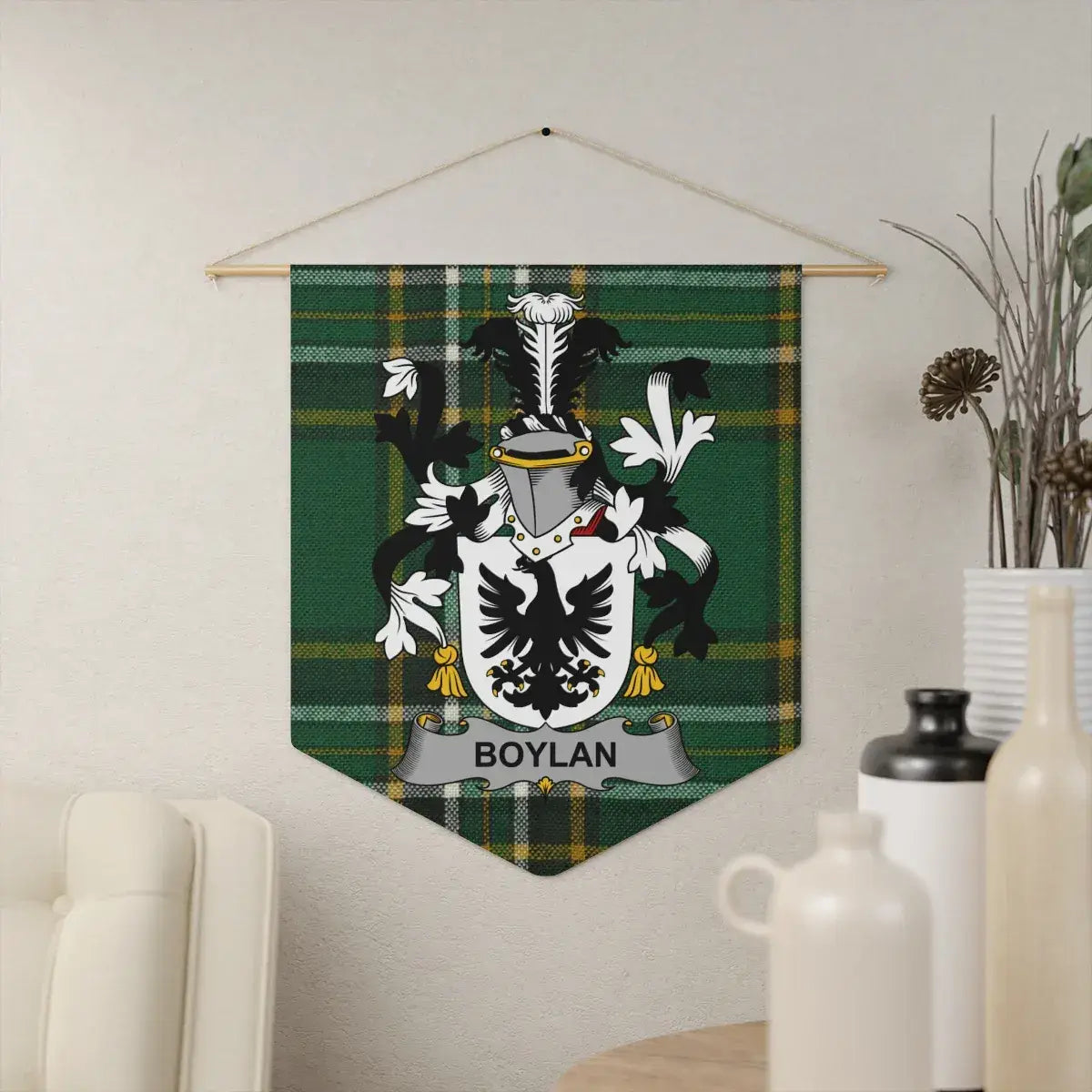 Boylan Family Crest Plaid Pattern Decorative Product