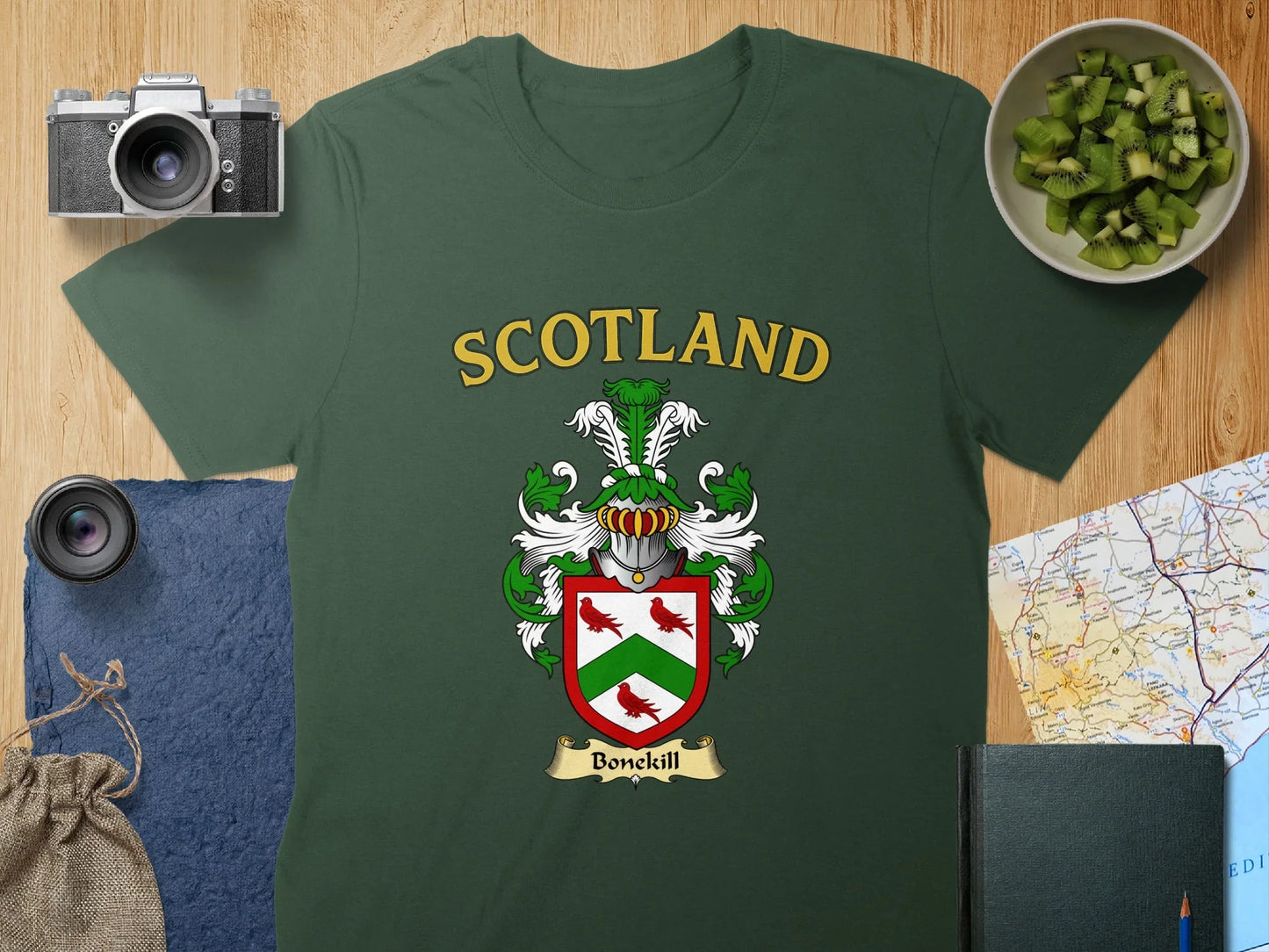 Scotland Bonekill Emblem Green Graphic T-shirt product