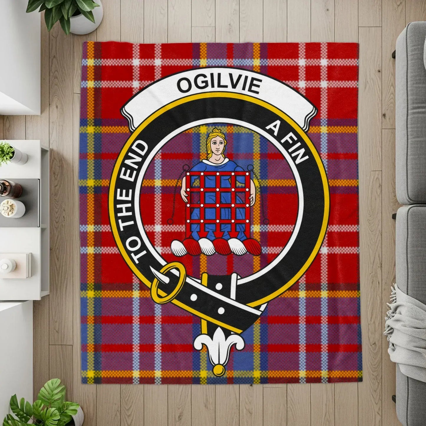 Ogilvie To The End A Fin Red Plaid Blanket product type