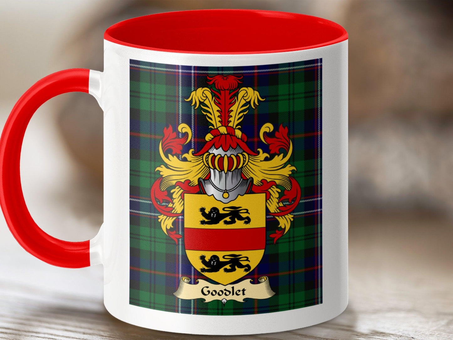 Goodlet Clan Surname Coat Of Arms Scottish Mug - Celtic Ancestry Gifts
