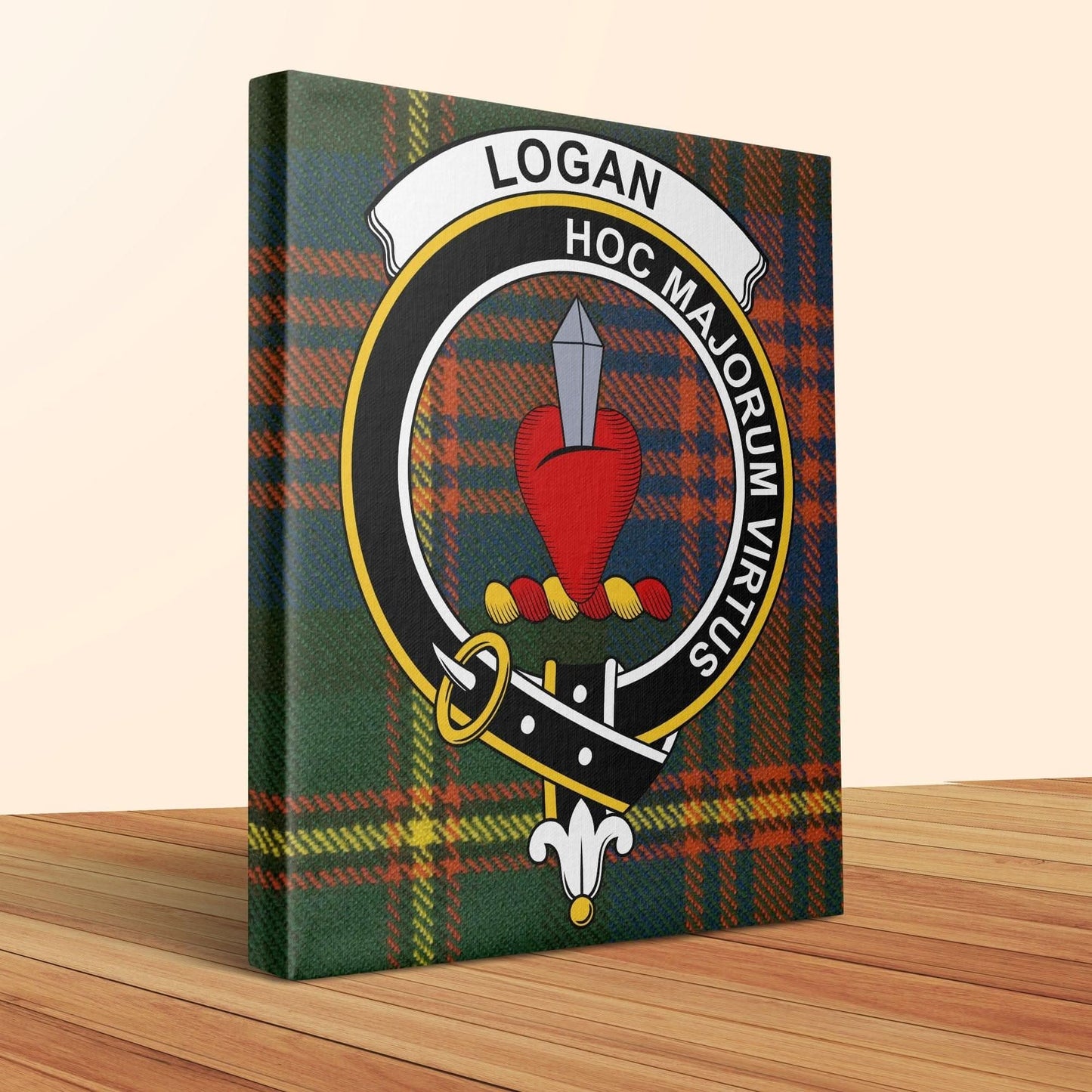 Logan Scottish Clan Crest Tartan Poster Canvas Wrap - Celtic Ancestry Gifts