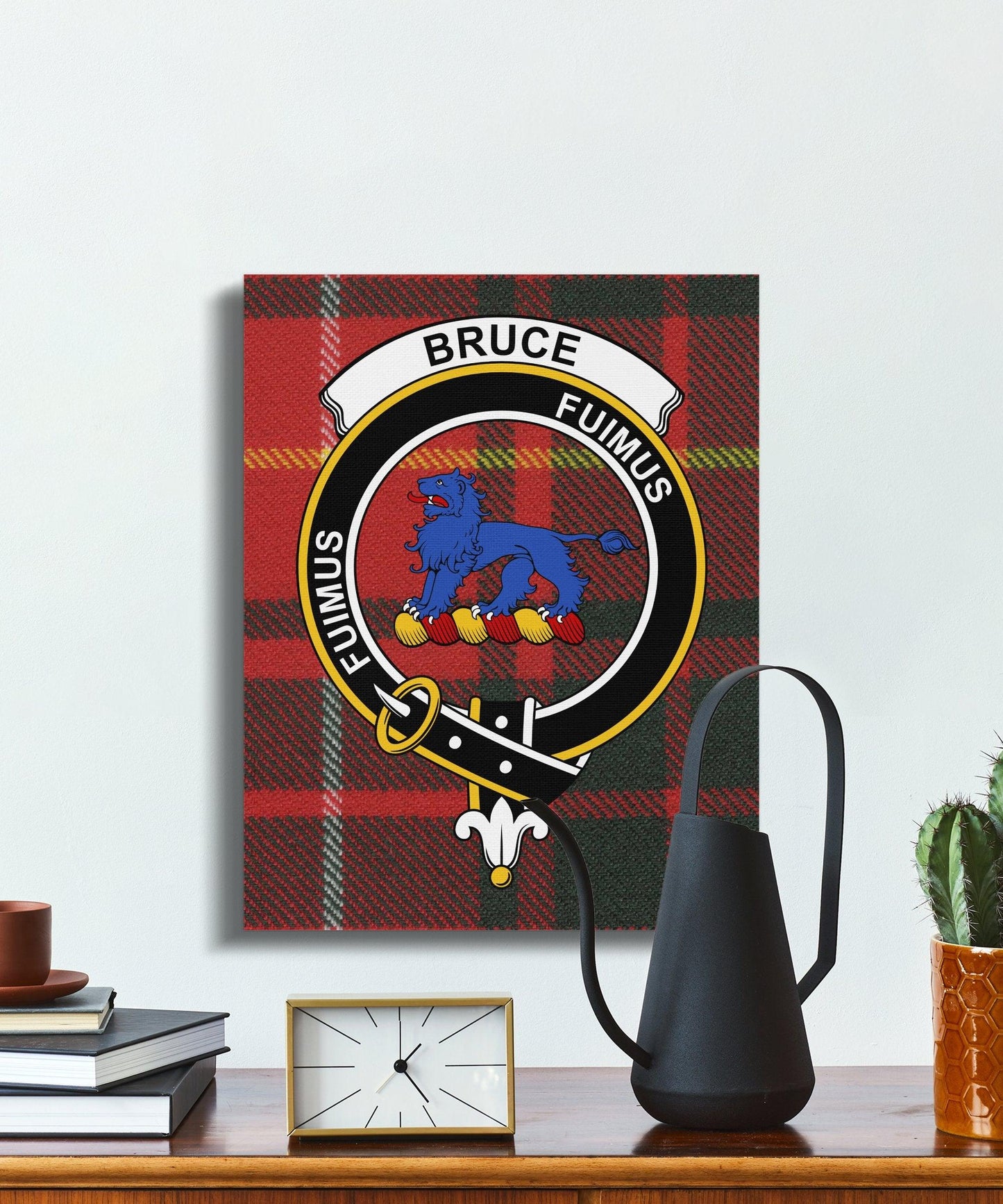 Bruce Family Crest Tartan Wall Art Canvas product