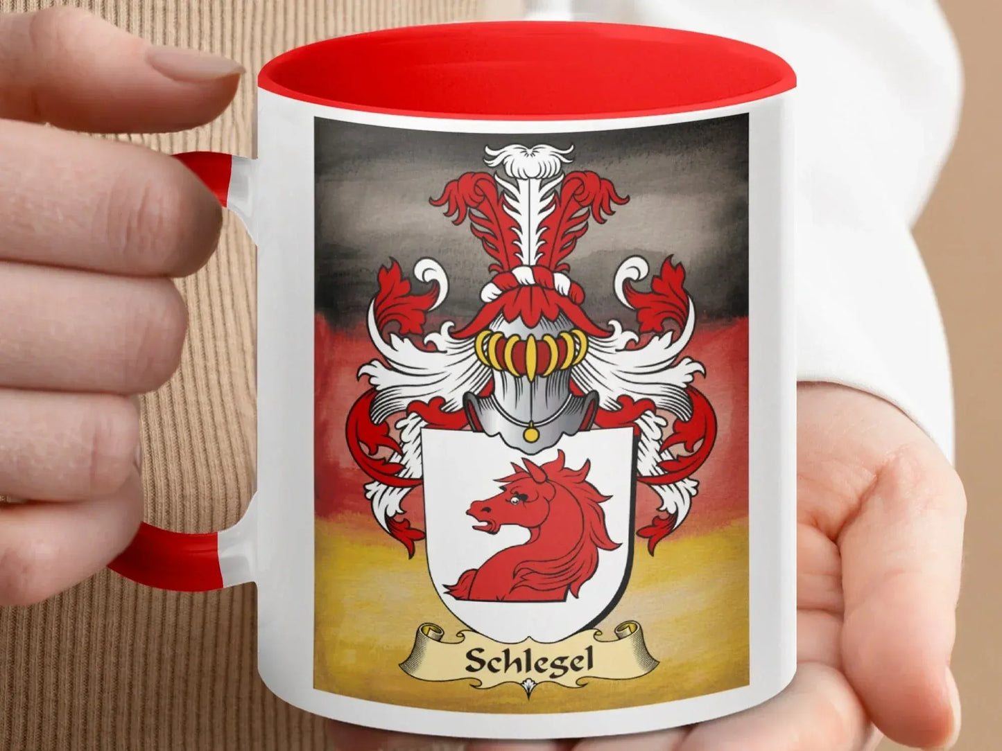 Schlegel Family Crest Design on Coffee Mug product