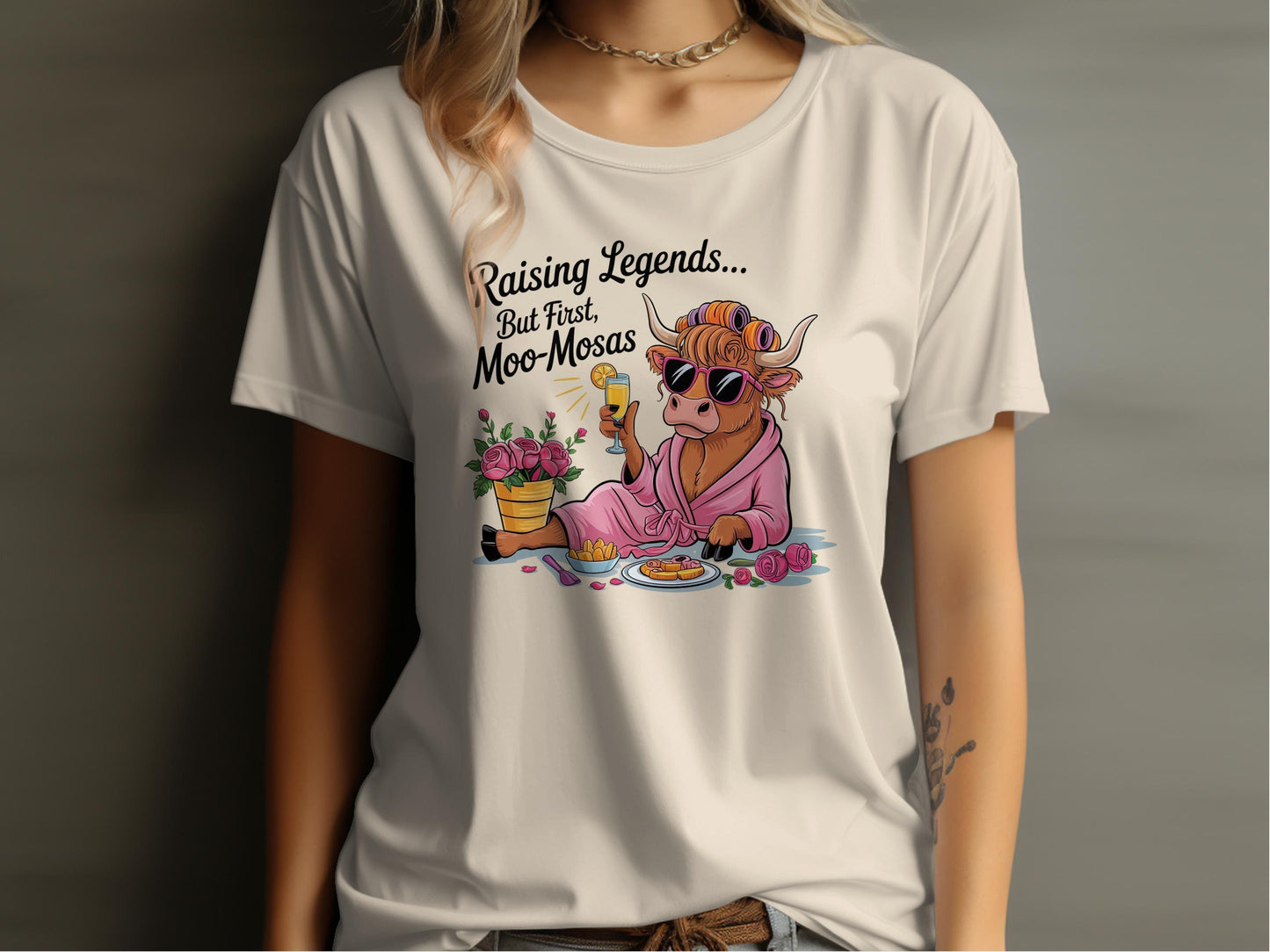 Raising Legends But First Moo-Mosas T-Shirt - Celtic Ancestry Gifts