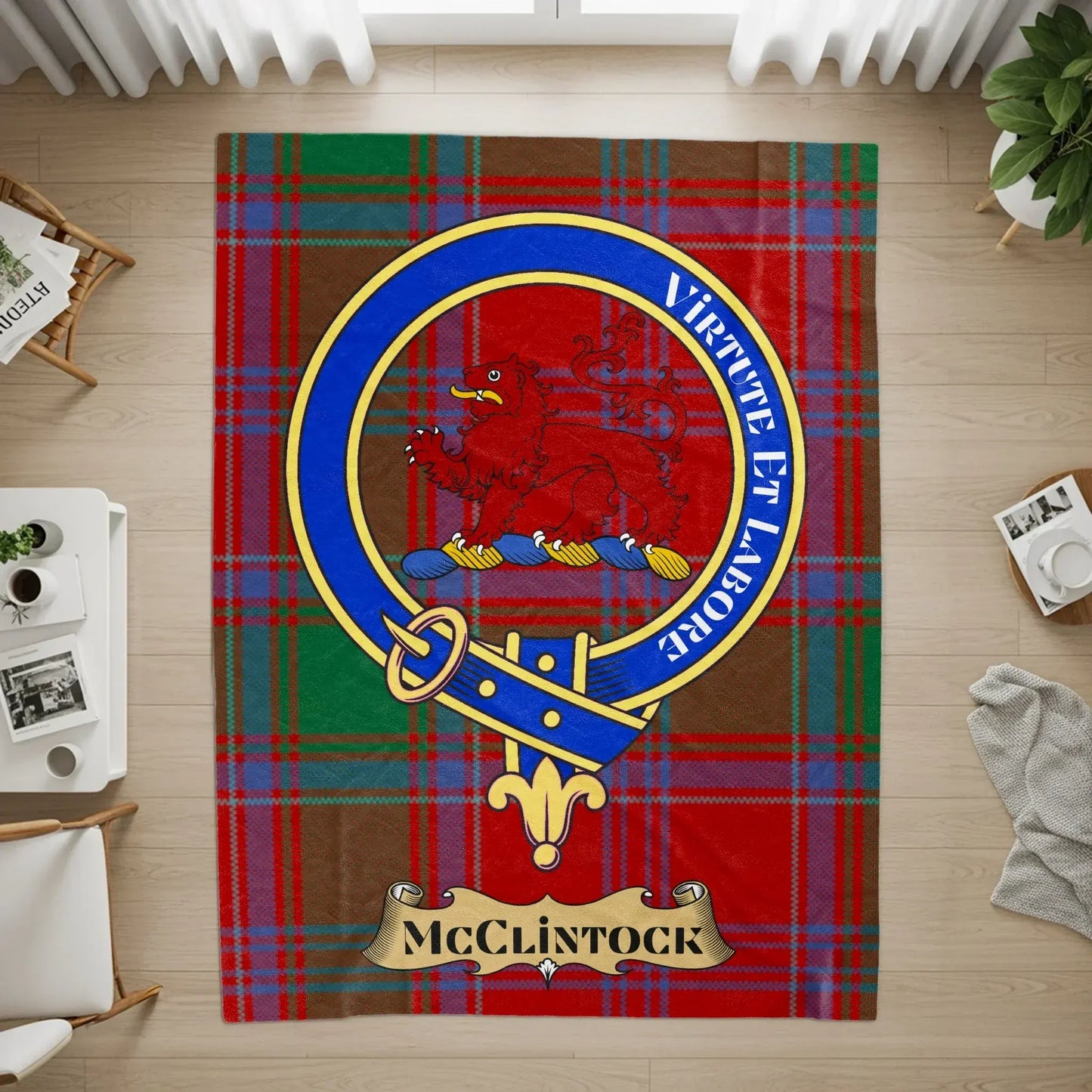 McClintock Crest Plaid Pattern Area Rug product type