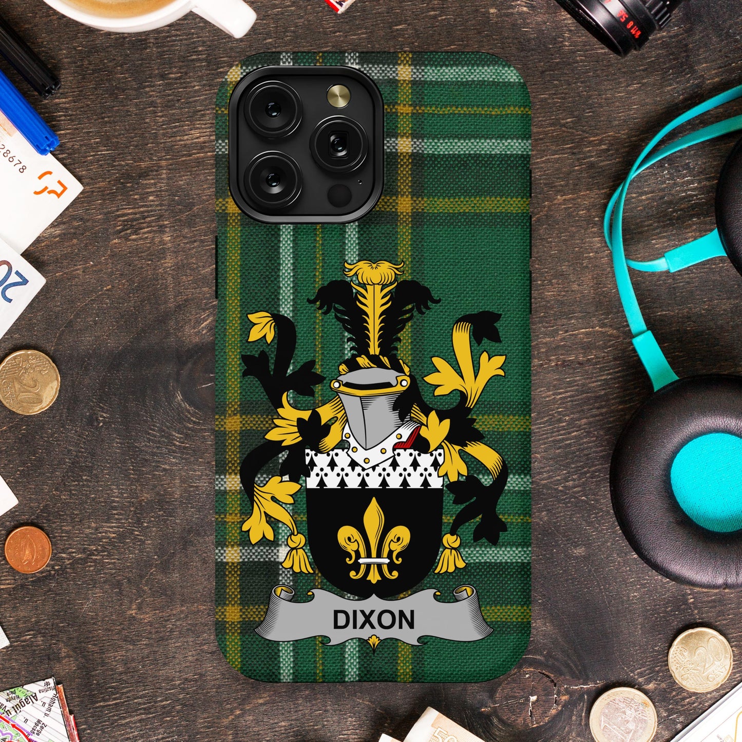 Dixon Family Crest Plaid iPhone Case product