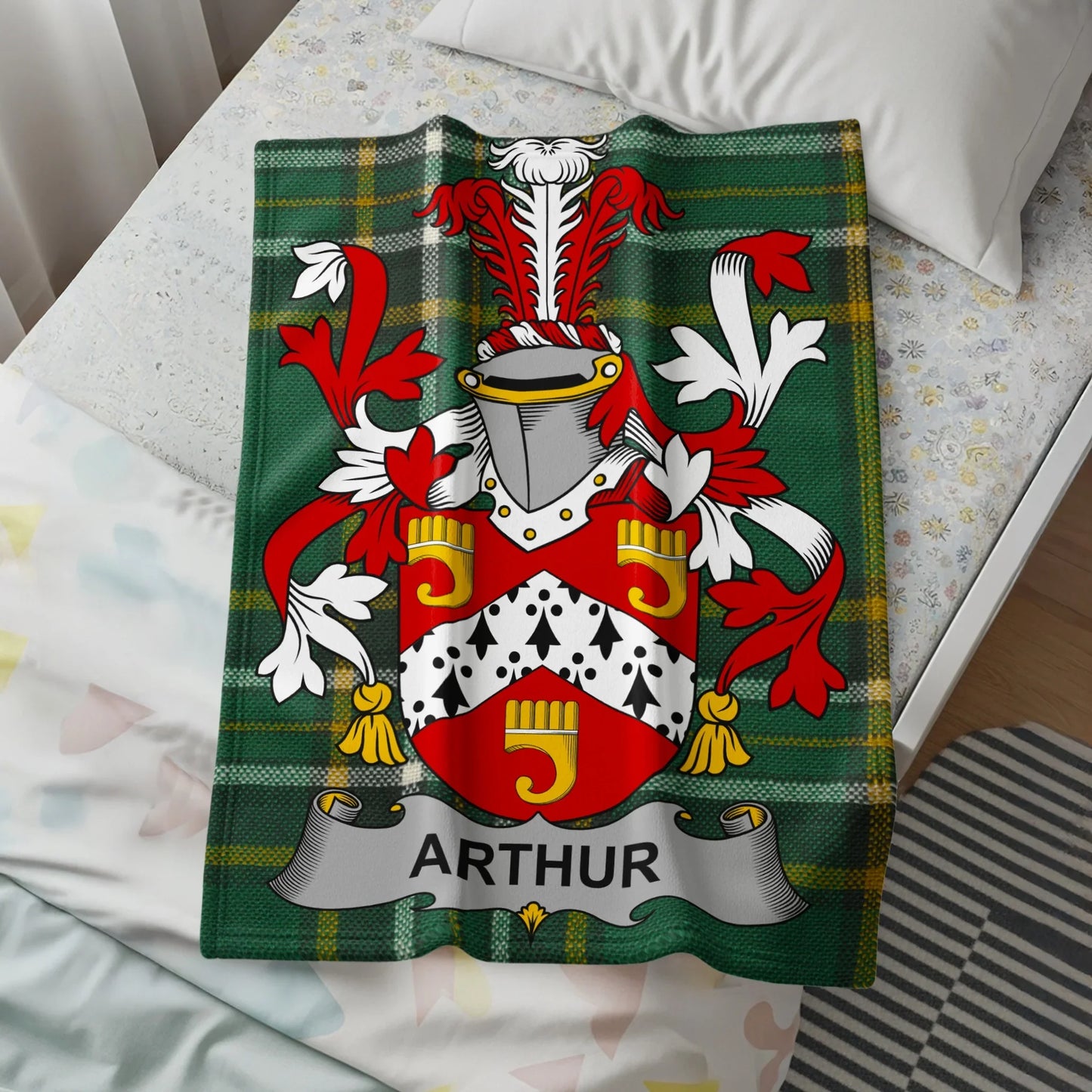 Arthur Family Crest Tartan Print Blanket product