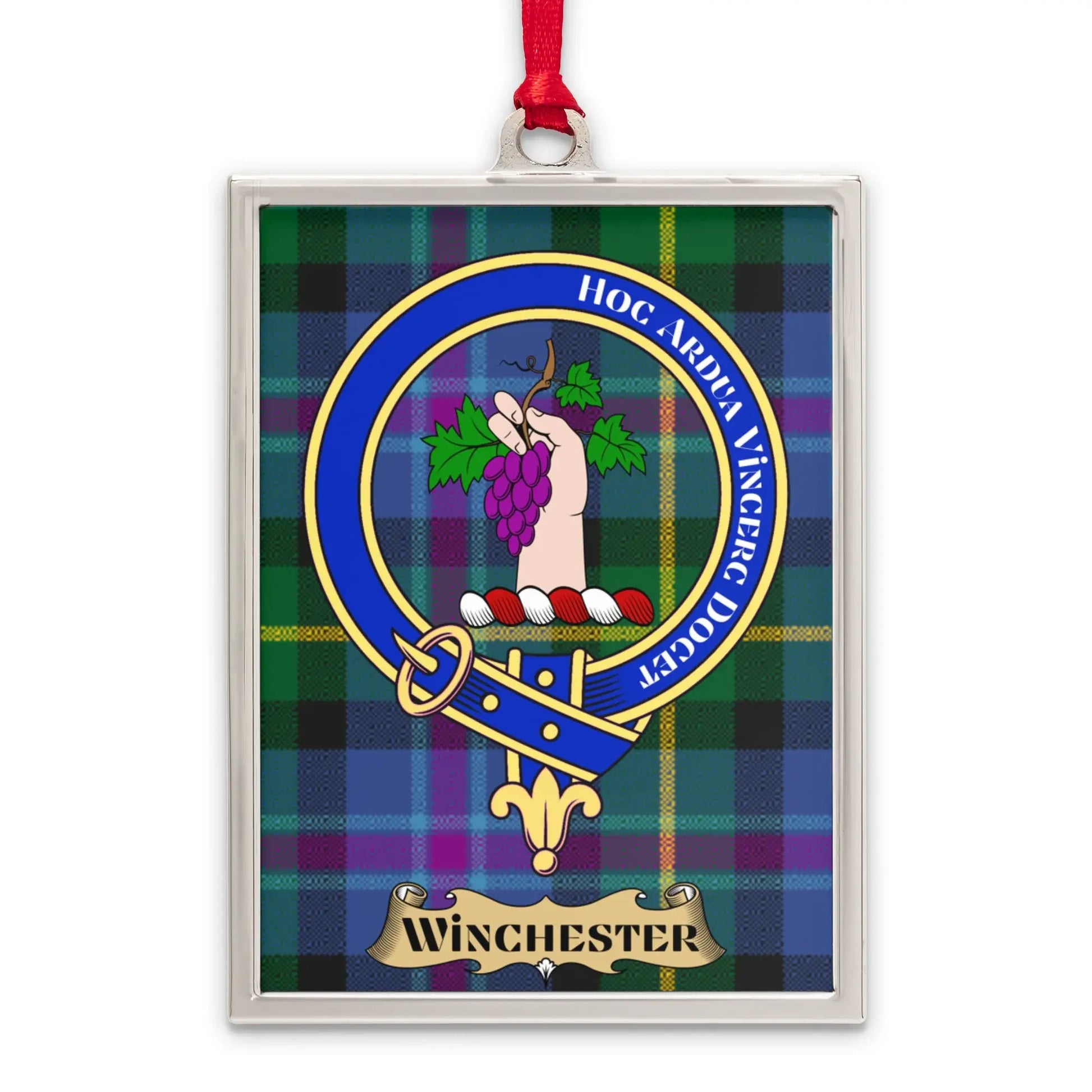 Winchester Crest Plaid Print Decorative Hanging product