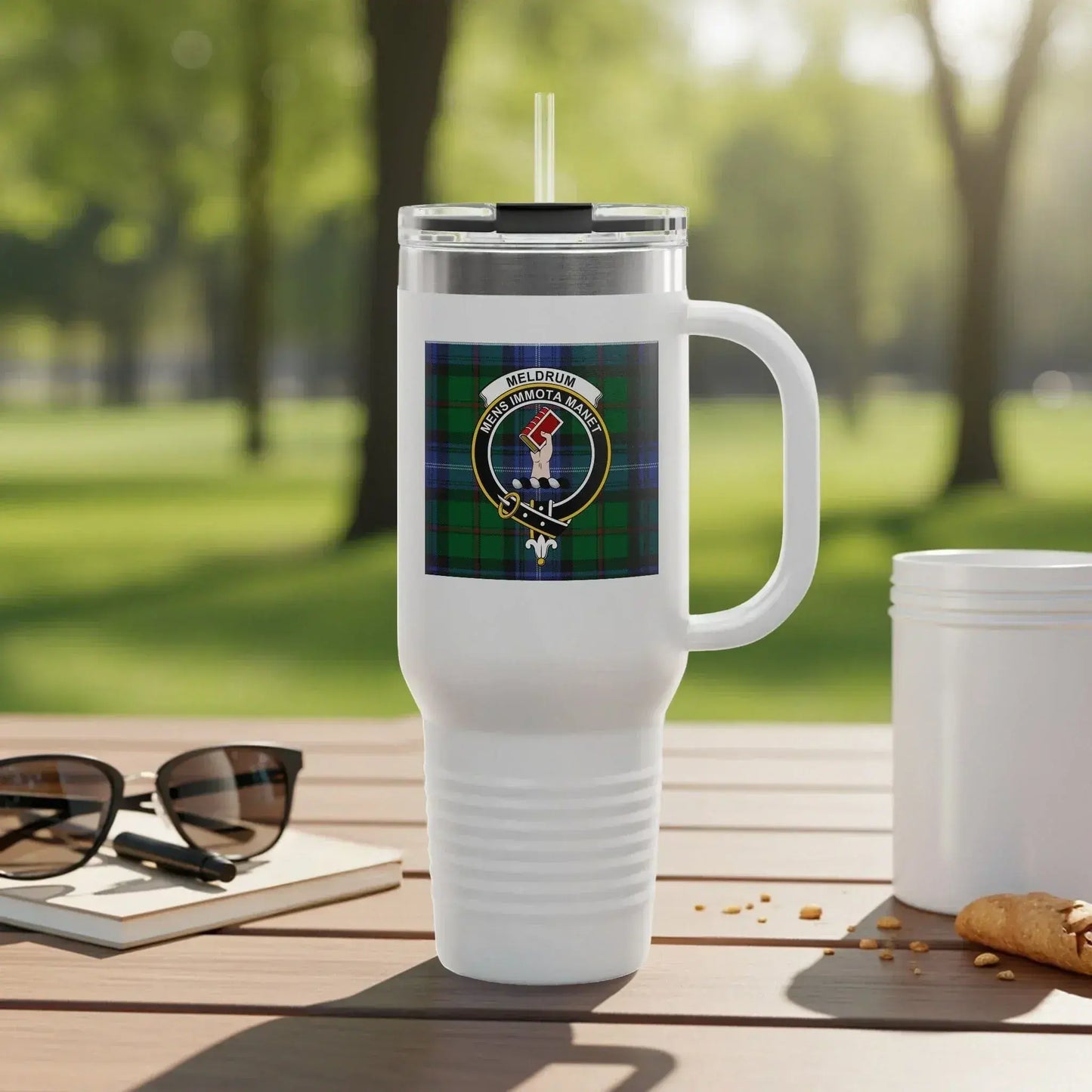 Clan Crest Travel Mug Tartan Design Insulated Product