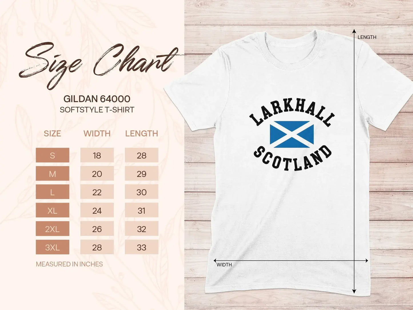 Larkhall Scotland T-Shirt with Flag Design product type