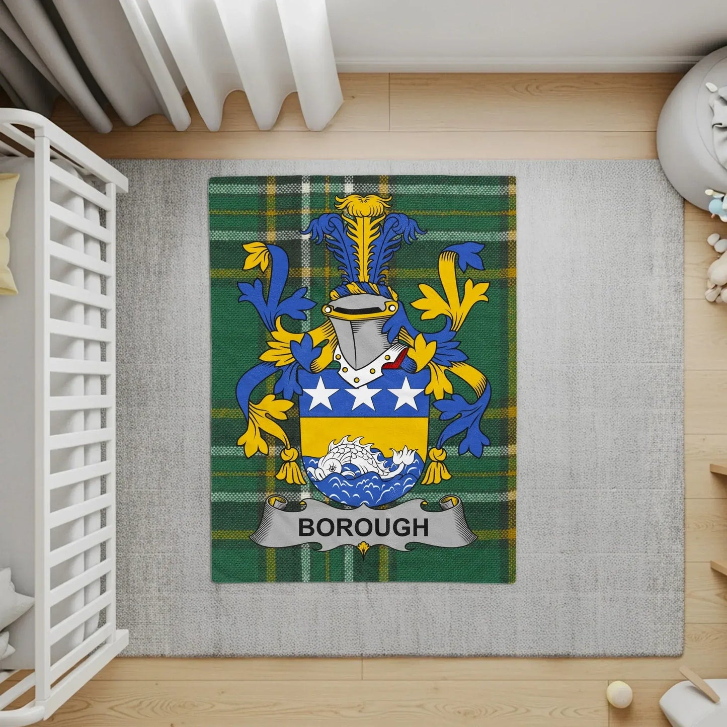 Stylish Borough Coat of Arms Design Rug product