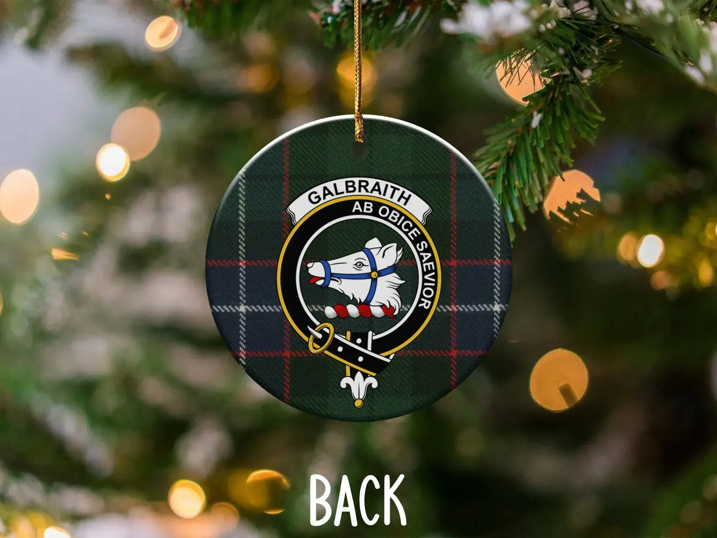 Galbraith Family Crest Christmas Ornament product