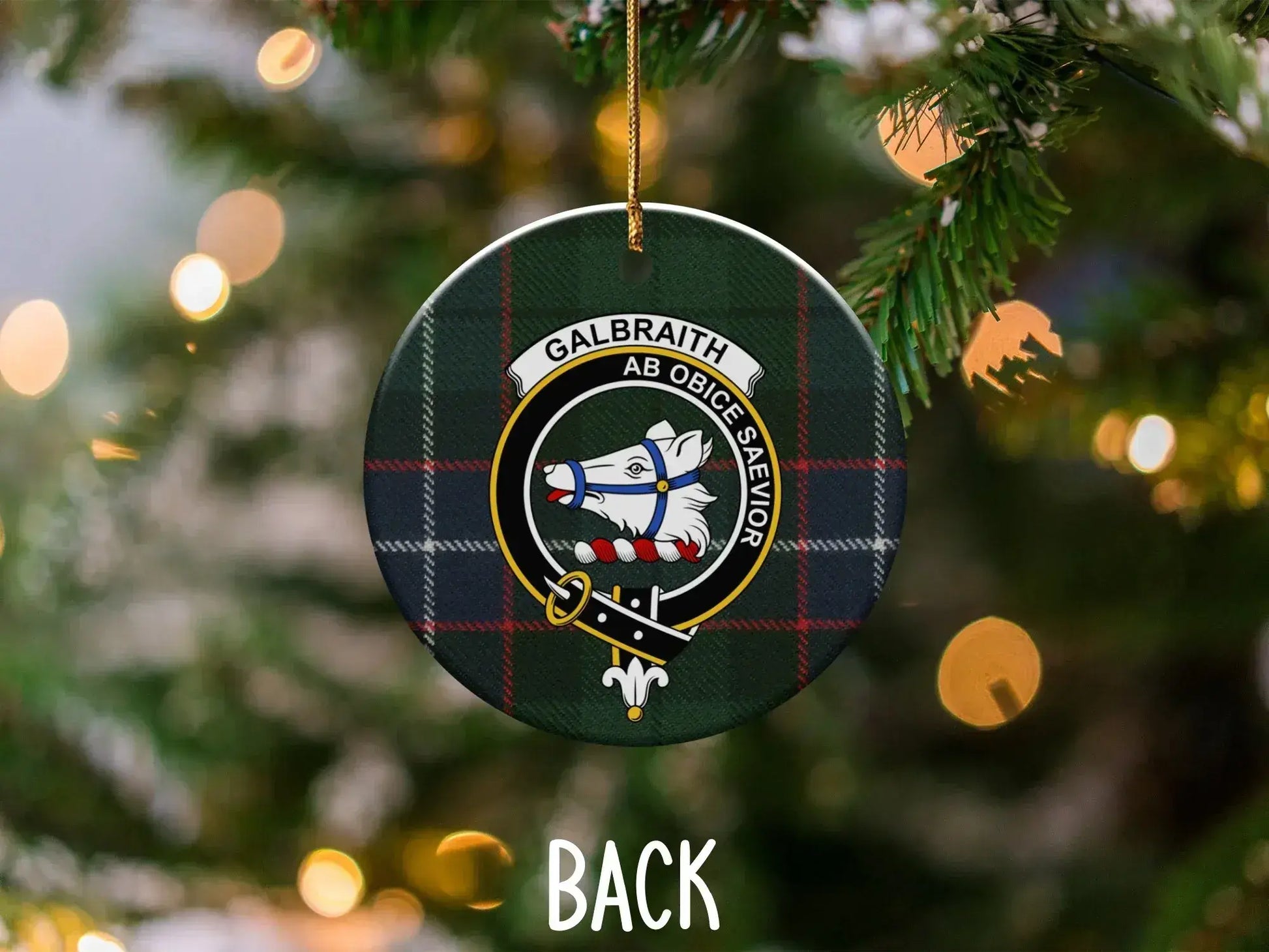 Galbraith Family Crest Christmas Ornament product