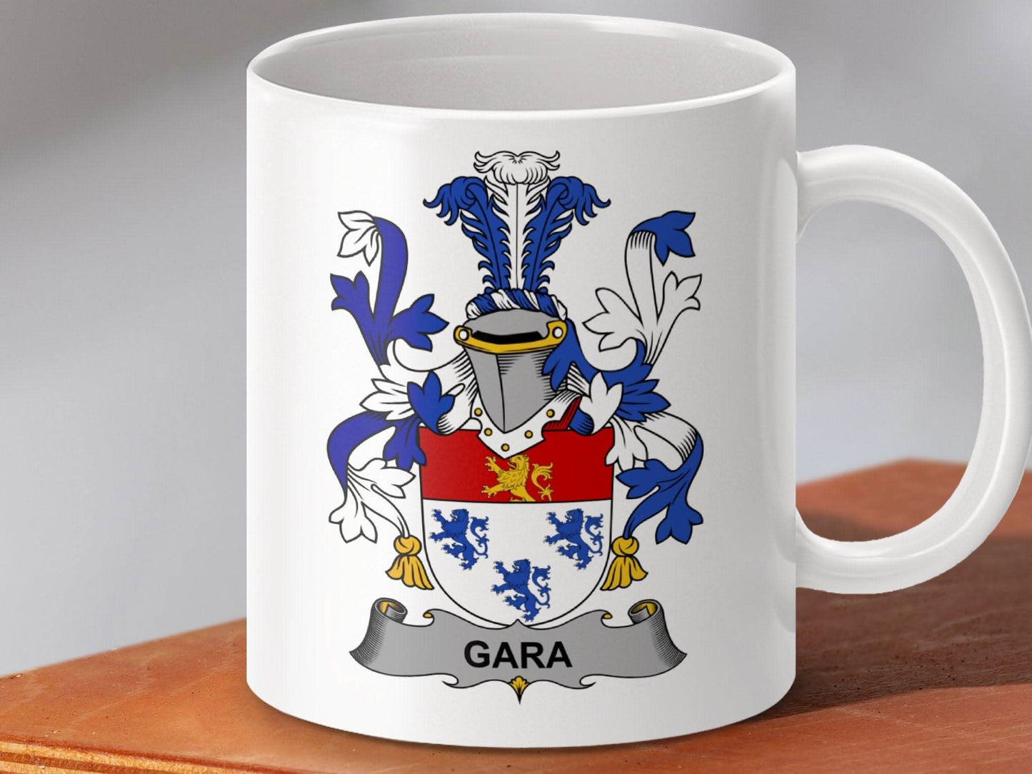 Gara Surname Irish Family Crest Mug - Celtic Ancestry Gifts