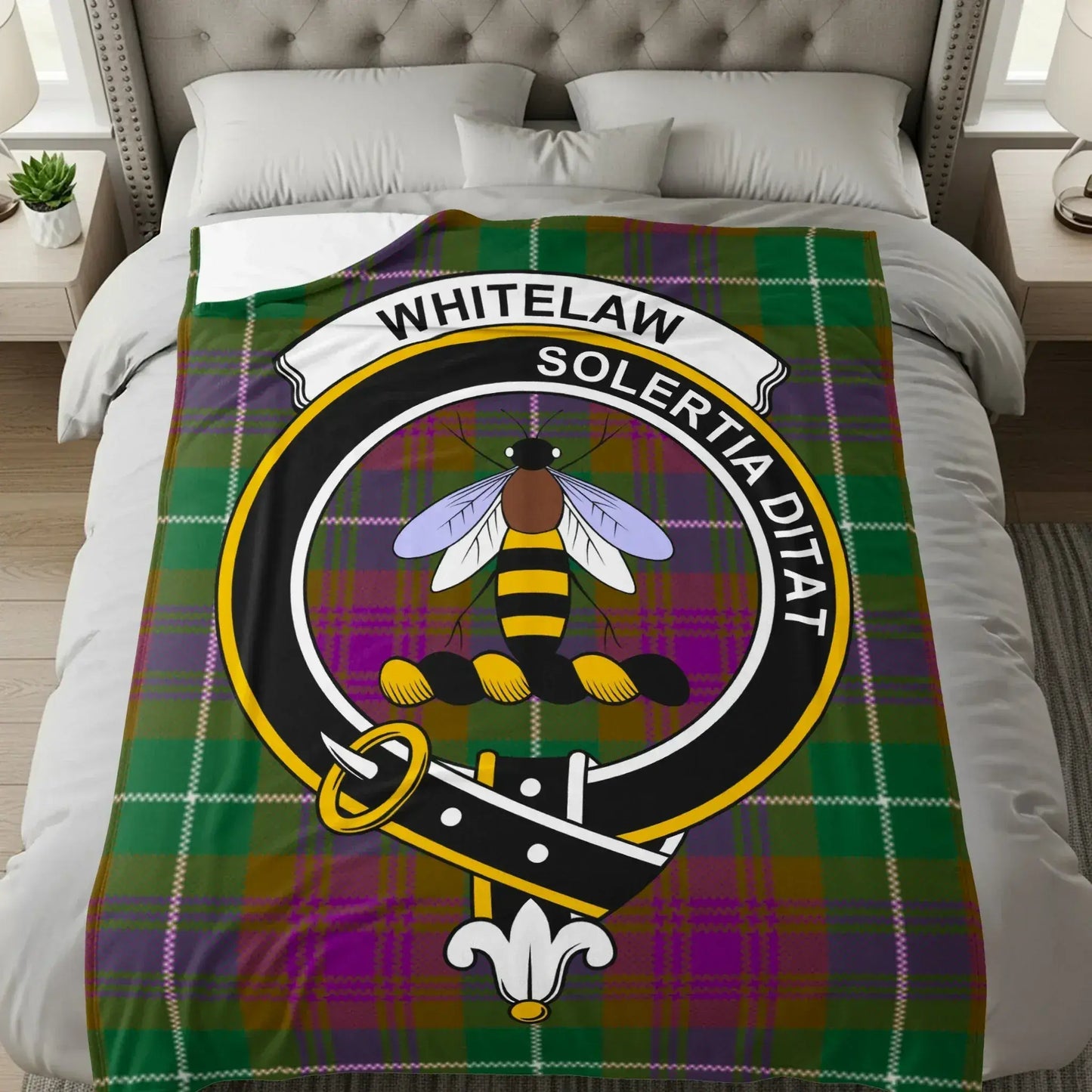 Whitelaw Solertia Ditat Crest Plaid Blanket product