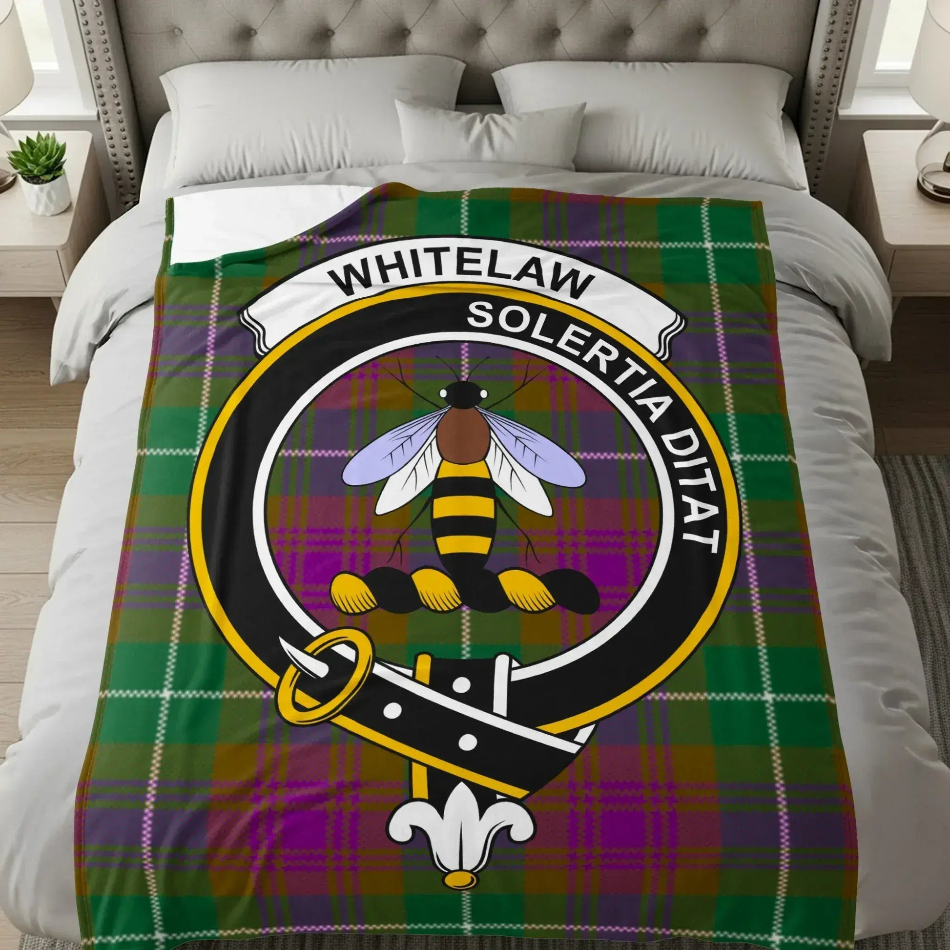 Whitelaw Solertia Ditat Crest Plaid Blanket product