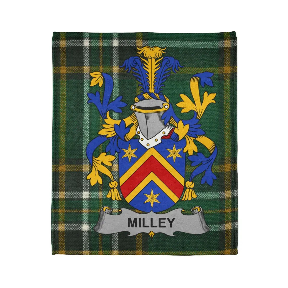 Milley Family Crest Heritage Tartan Blanket product type
