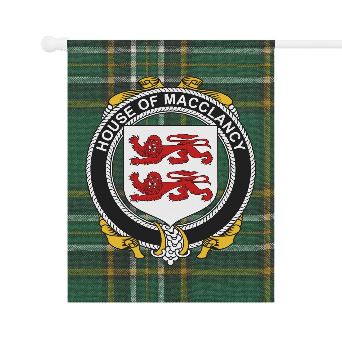 House of MacClancy Banner with Clan Crest Design