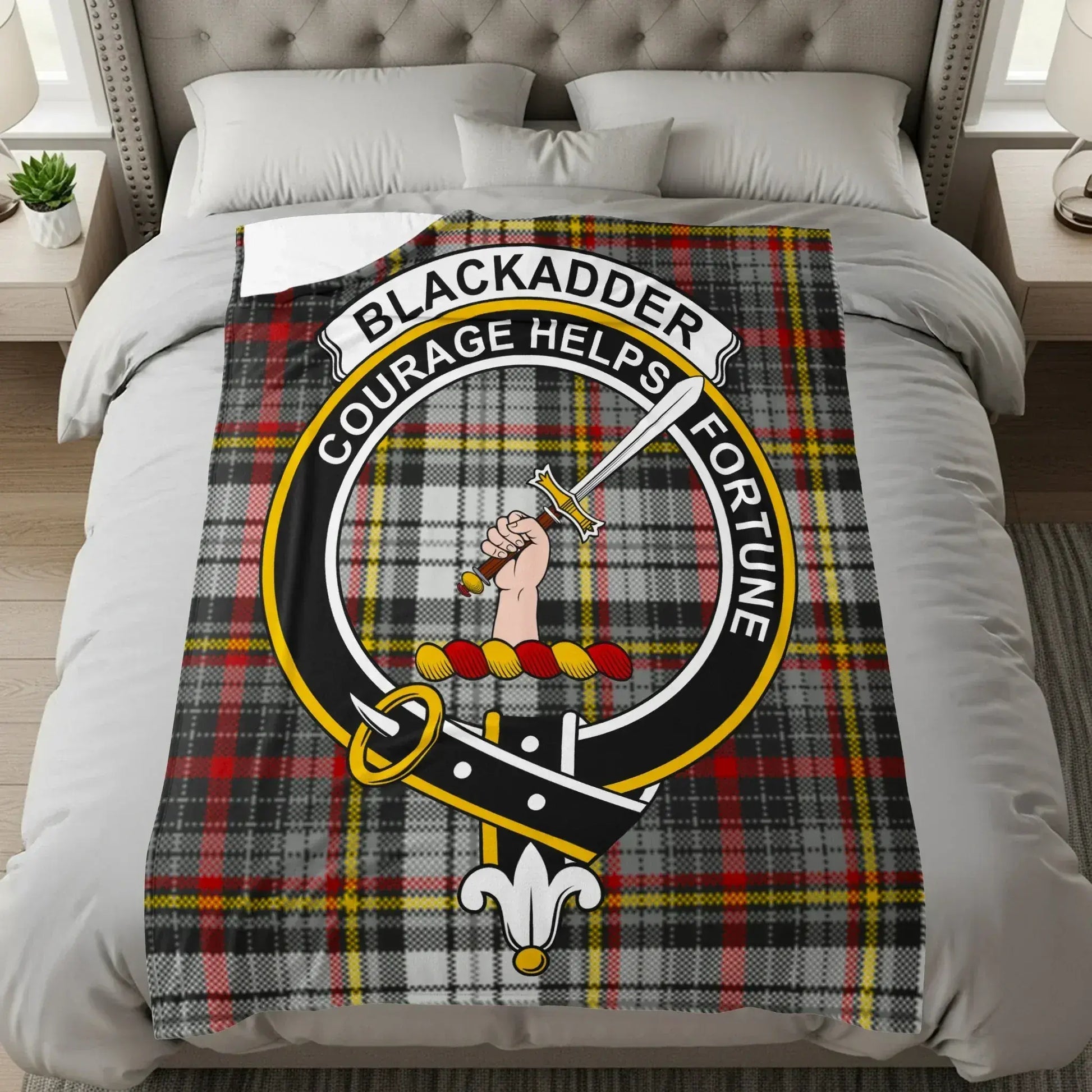 Blackadder Courage Helps Fortune Plaid Blanket product