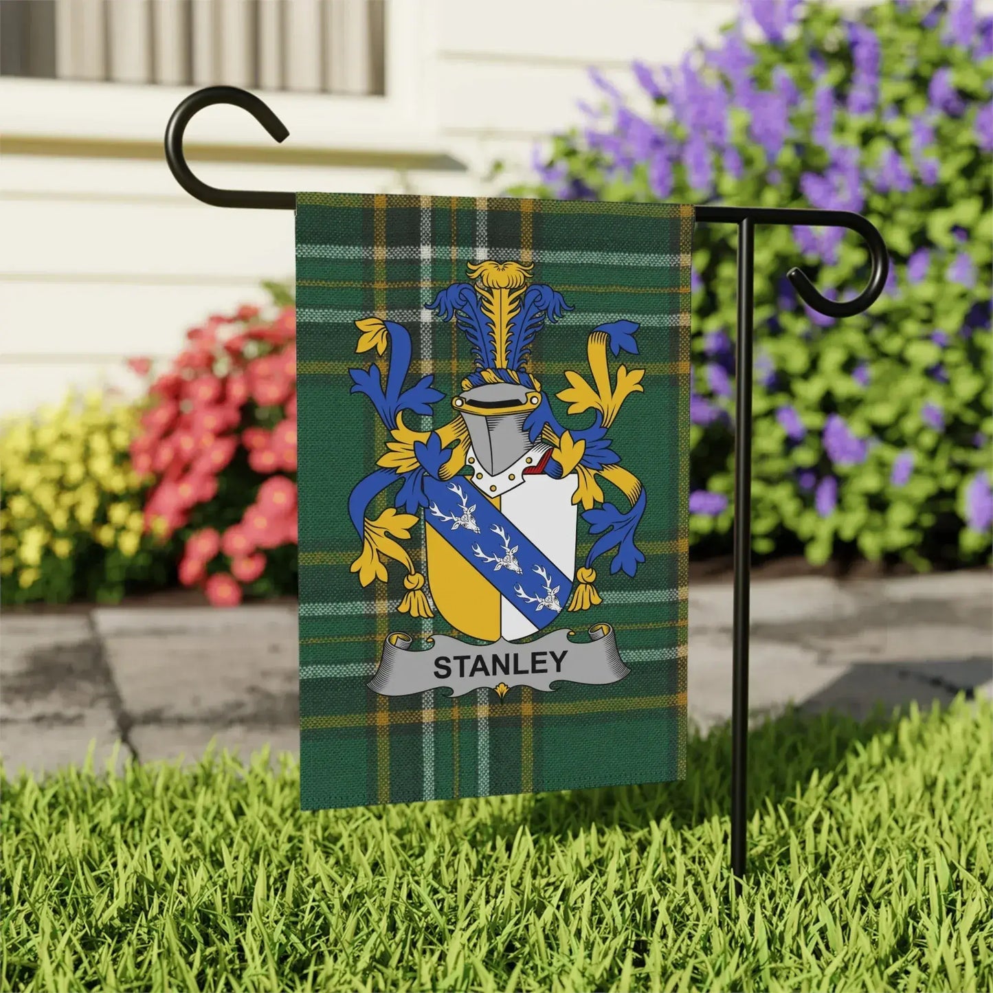 Stanley Crest Plaid Garden Flag Outdoor Product
