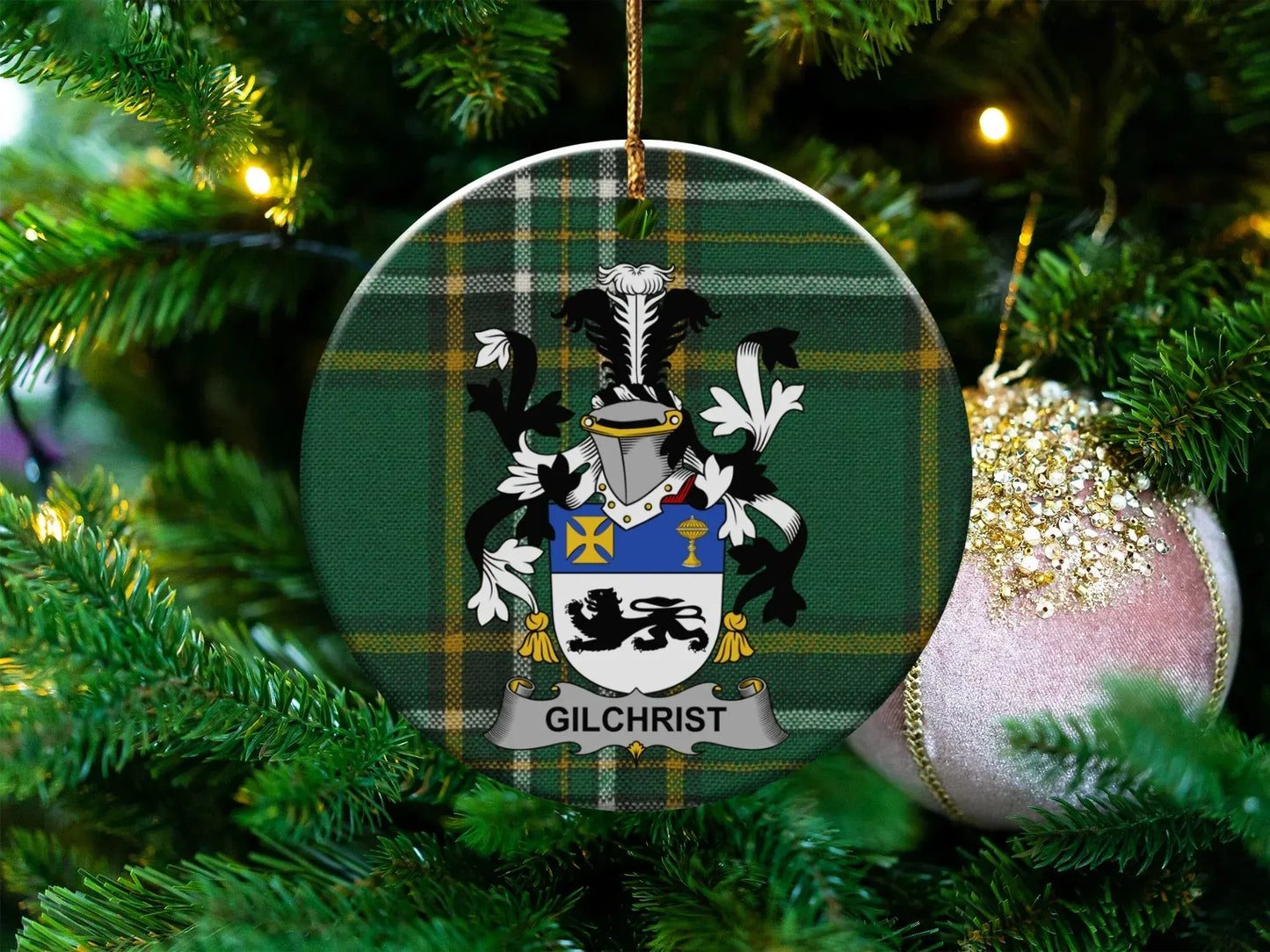Family Crest Design Christmas Ornament product type